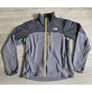 Men NORTH‎ FACE Gray Denali Dualie Polartec Fleece Vented Sweater Jacket  M